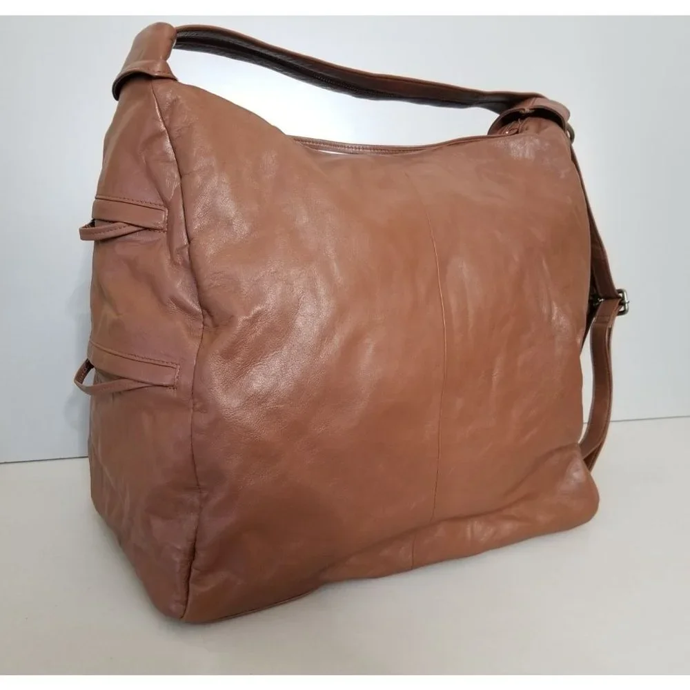 Nicholas K for Free People Phoebe Purse Pack Cognac Sheep Leather Bag - Picture 7 of 9